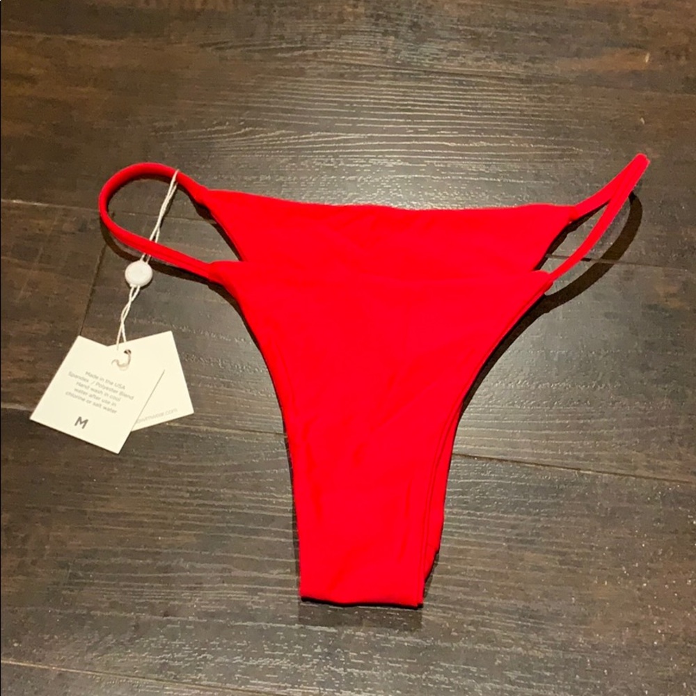 Red swim bottoms